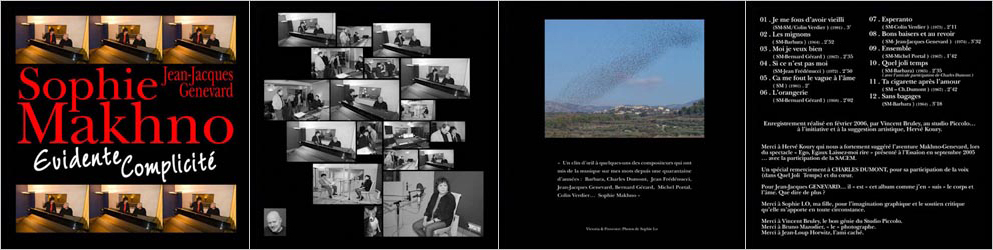 Sophie Makhno Evidente Complicite CD Design by Sophie Lo